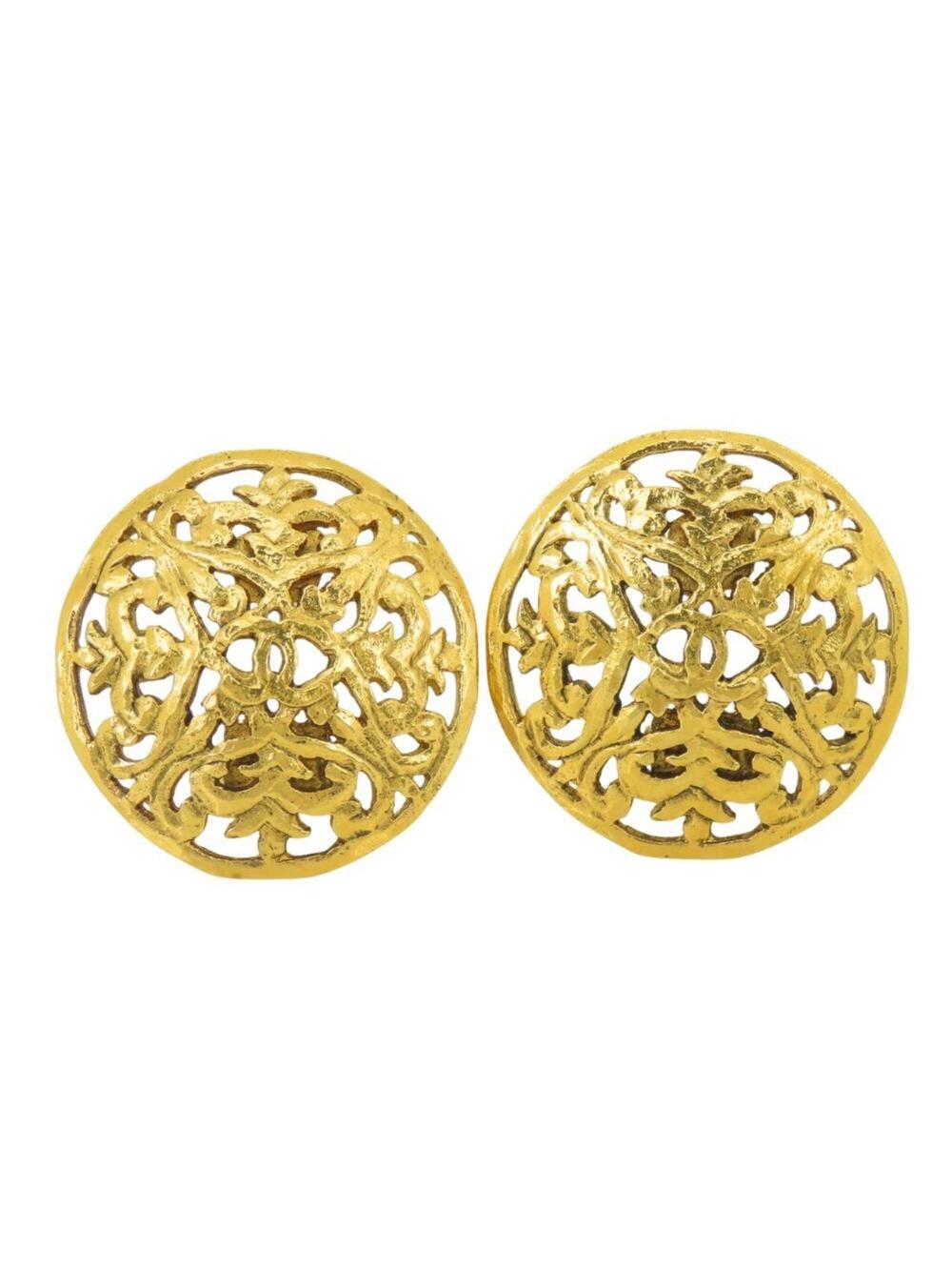 Chanel Cc Logo Clip-On Earrings Gold- #299412C68B